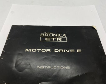 Zenza Bronica ETR motor drive  E  Operator Manual!