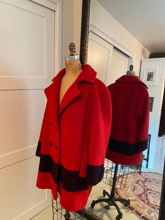 Rare Red 3 4 Length Hudsons Bay Vintage Coat in Excellent Condition Etsy Canada