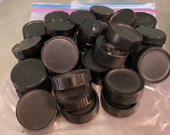 37 Contax and Yashica rear lens caps all used