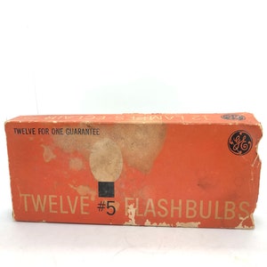 12 Vintage #5 GE Photo Flash Bulbs