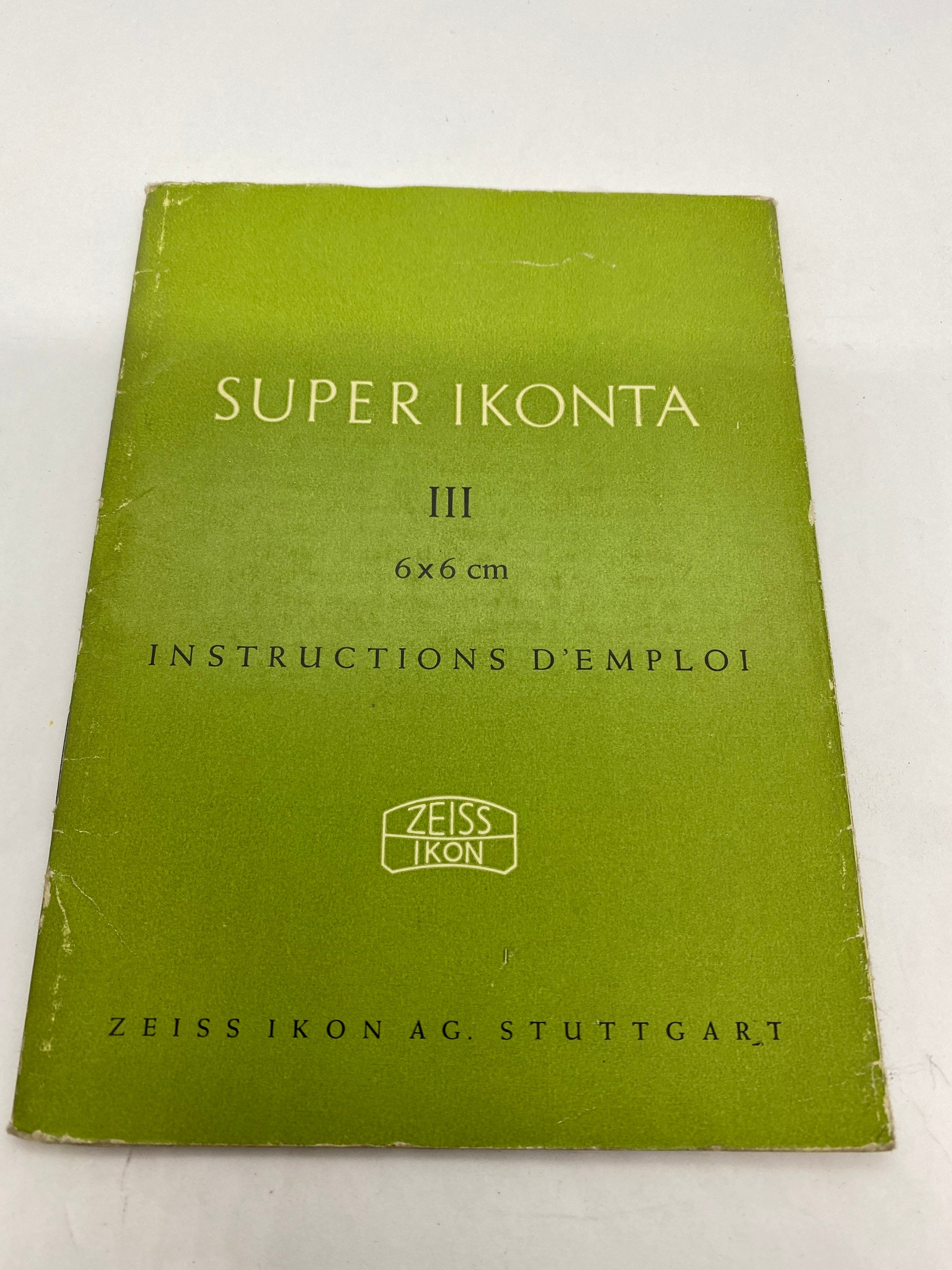 Zeiss Ikon Super Ikonta III manual de funcionamiento francés