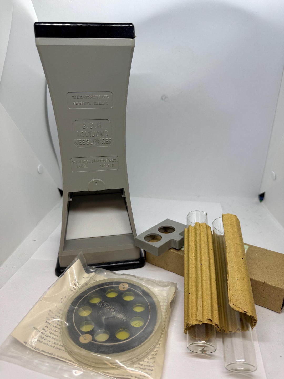 Super Rare BDH Lovibond Nessleriser Comparator Color Tube and Nitrate ...