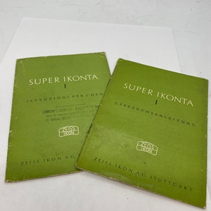 Zeiss Ikon Super Ikonta I Multi language operating manual