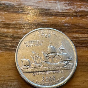 2000 Virginia quarter dollar in excellent condition