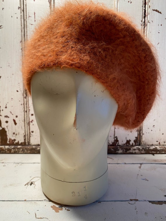 Vintage 100% burnt orange mohair made in Canada sl