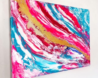 Abstract Acrylic Painting on Canvas - One of a Kind, Original Art.