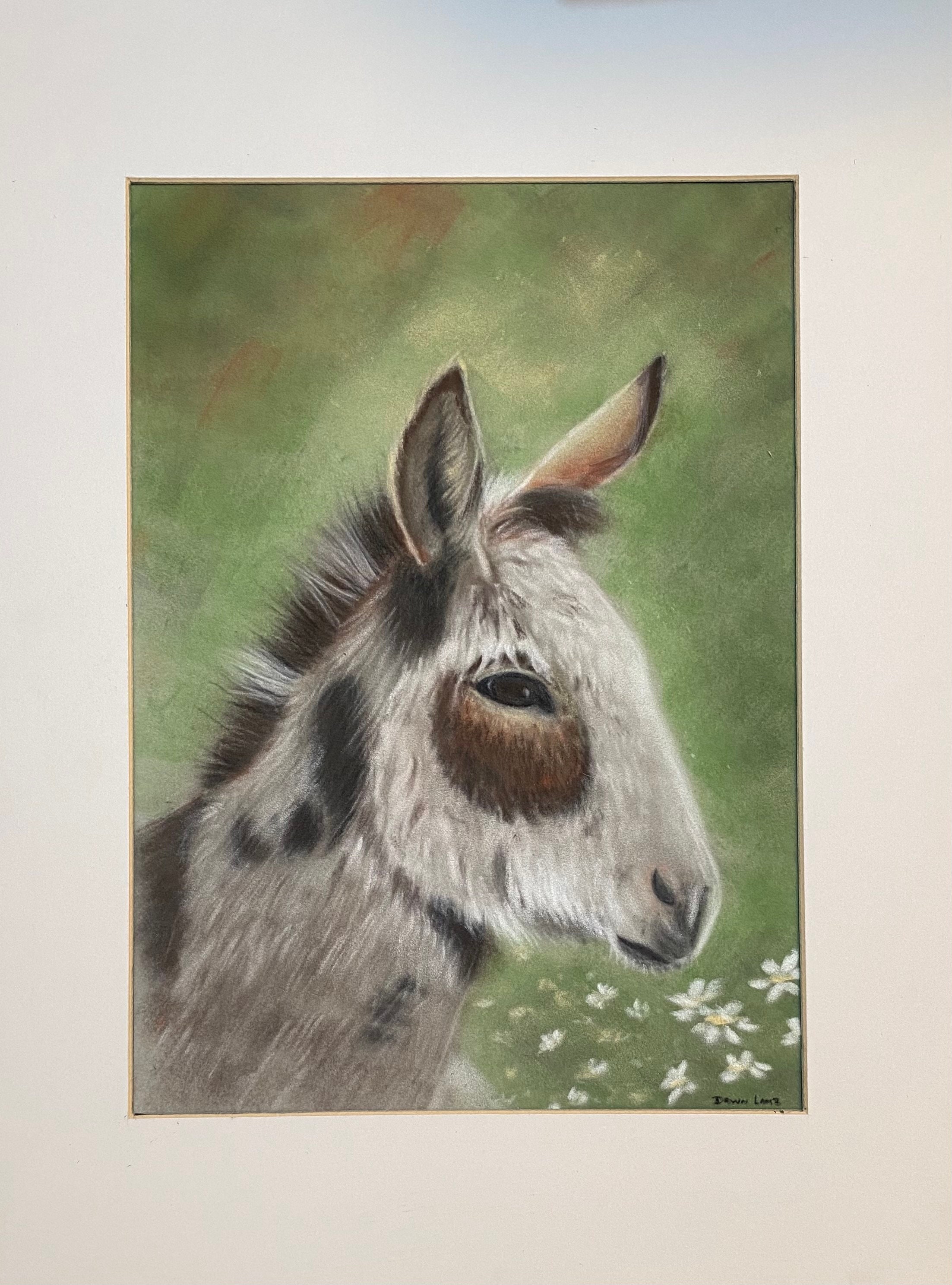 Little Donkey Painting Etsy
