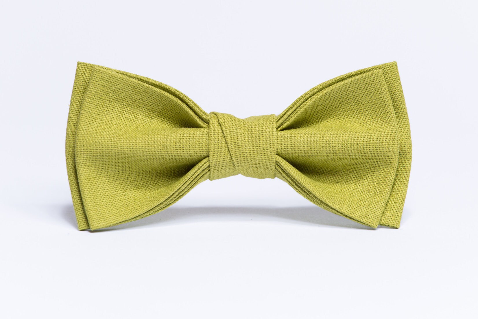 Lime green bow ties for men Linen bow tie for children Etsy