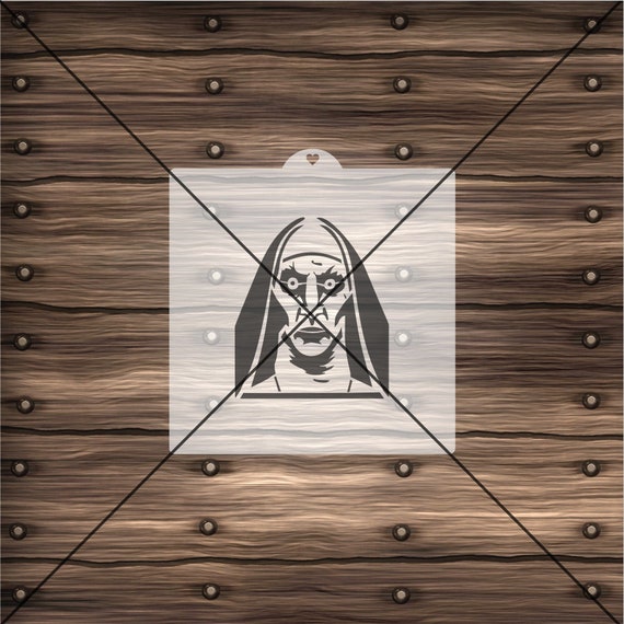 The Nun Cookie Stencil Horror Scary Halloween Demon Etsy the-nun-cookie-stencil-horror-scary-halloween-demon-etsy