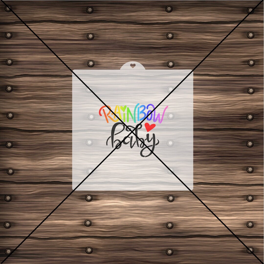 Rainbow Baby Cookie Stencil. Baby Shower. Etsy