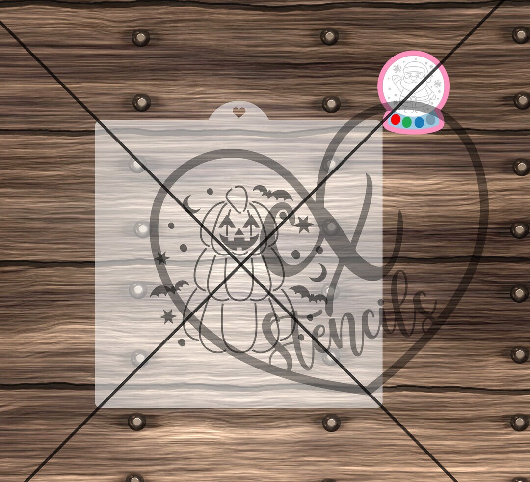 Halloween Snow Globe PYO Cookie Stencil. Fall. Pumpkins. - Etsy