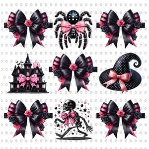flirt halloween, flirt strikken, halloween T-shirt, halloween strikken, digitaal bestand, png-bestand, zwarte strikken, roze strikken, eng, spookachtig