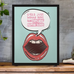 Girls just wanna have fun(damental human rights) - Downloadable art
