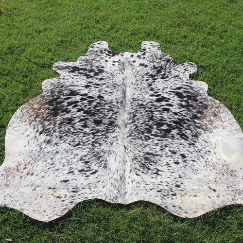 Large Cowhide Rug Tricolor Cowhide Rug Large Cow Skin rug Cow Hide Area shops Rug 5 x 6