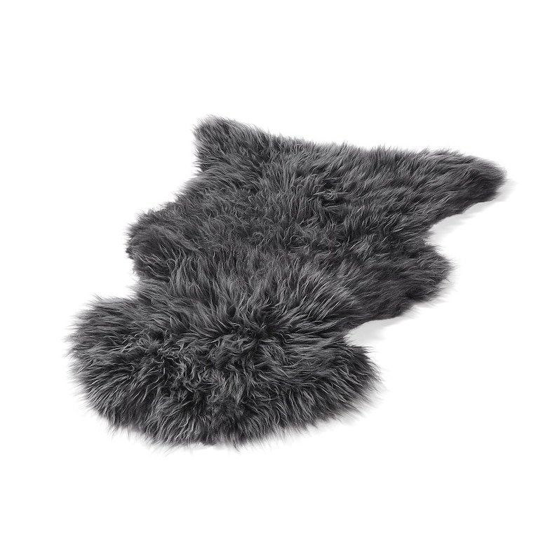 Genuine Gray Sheepskin Rug Single Pelt Sheepskin Throw 2ft X Etsy