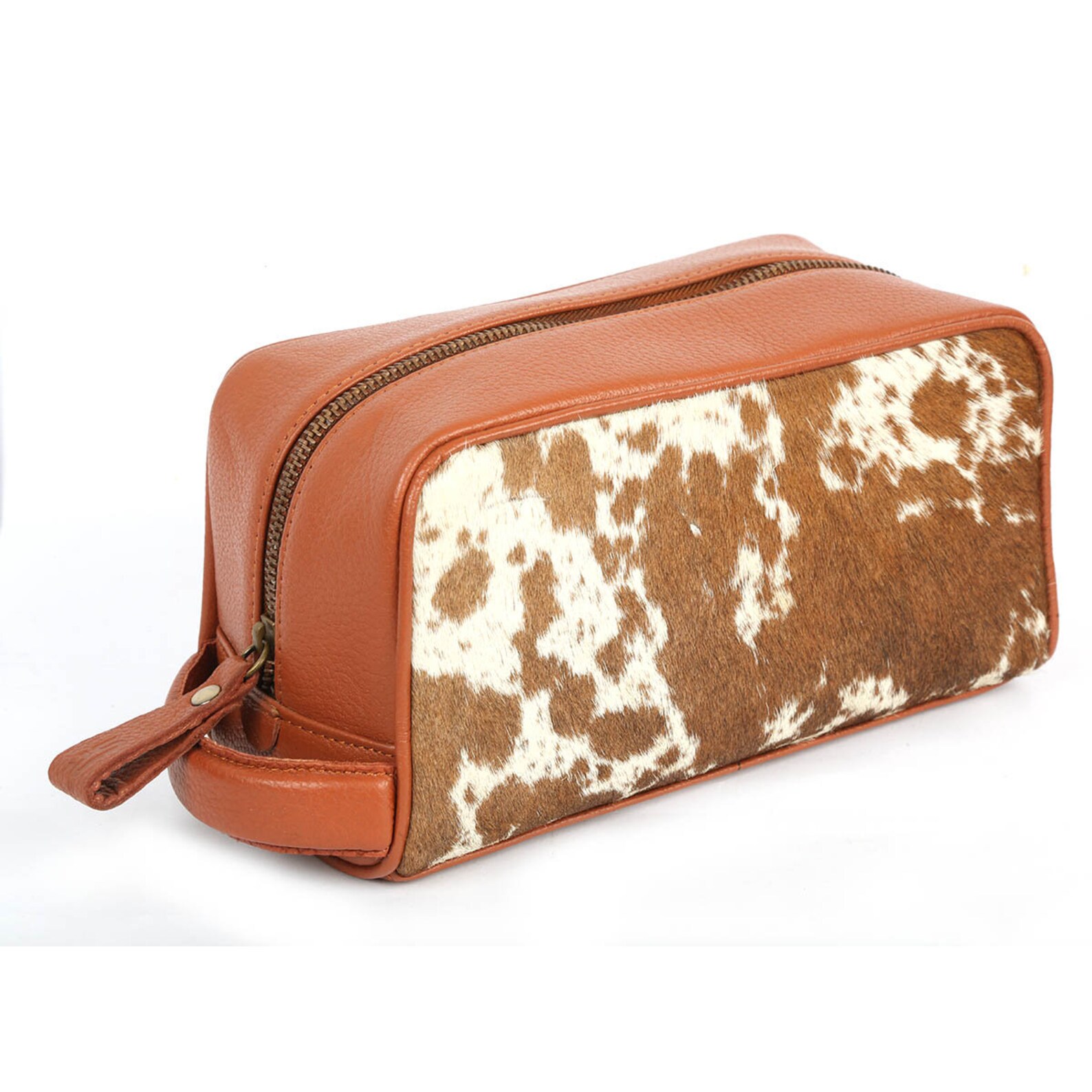 Leather Dopp Kit Cowhide Leather Toiletry Bag Groomsmen Gift Etsy