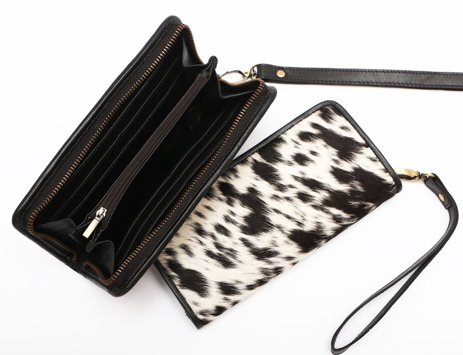 Cowhide Rug Wallet Real Cow Hide Leather Wallet For Women Etsy