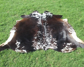 XLARGE Tricolor 44 SQ FT Cow hide Rug Brazilian Huge Thick Floor Fur  455 