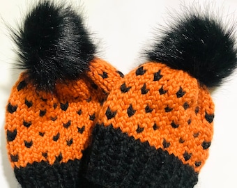 Hand Knit Halloween Themed Beanie