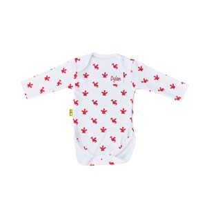 Long Sleeve Baby Vests – Red Dragons