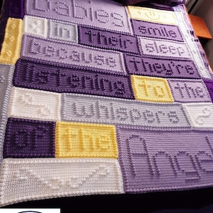 PATTERN:  &quot;Babies Smile in their Sleep&quot;  Puff Stitch Baby Blanket