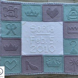 PATTERN:  &quot;Fantasy&quot; Puff Stitch Crochet Baby Blanket