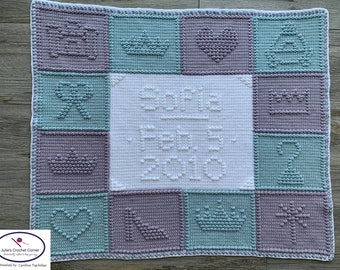 MOTIF : Couverture pour bébé au crochet "Fantasy"