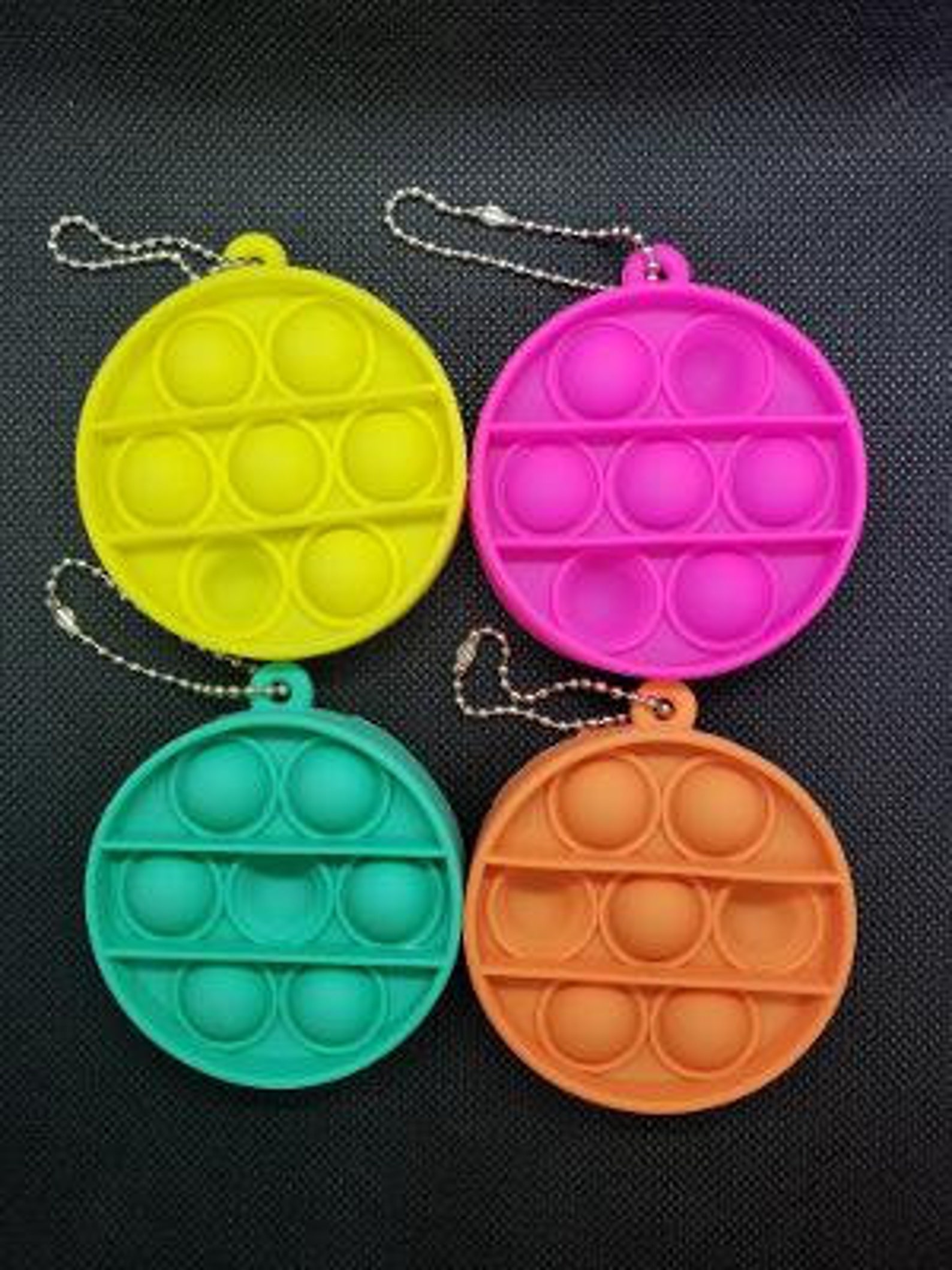 Simple Dimple Mini Pop It Keychain Fidget Toy Circle | Etsy