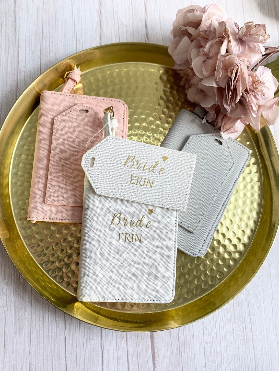 Personalised passport set. Bridesmaid gift. Personalised Etsy