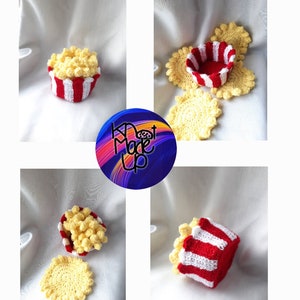 Popcorn Untersetzer Set MUSTER