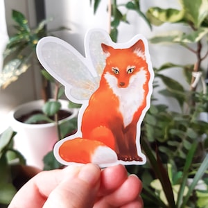 Glitter sticker Renard fée Foxfairy paillettes decoration bujo
