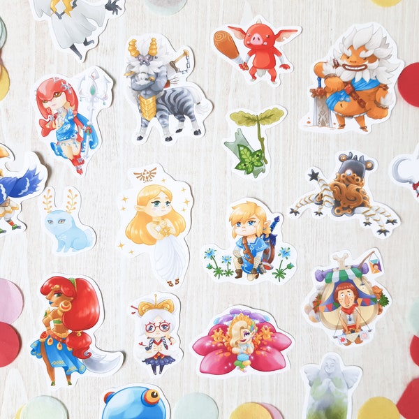 Zelda BOTW characters stickers pack stationery