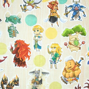 Zelda TOTK characters stickers packs stationery