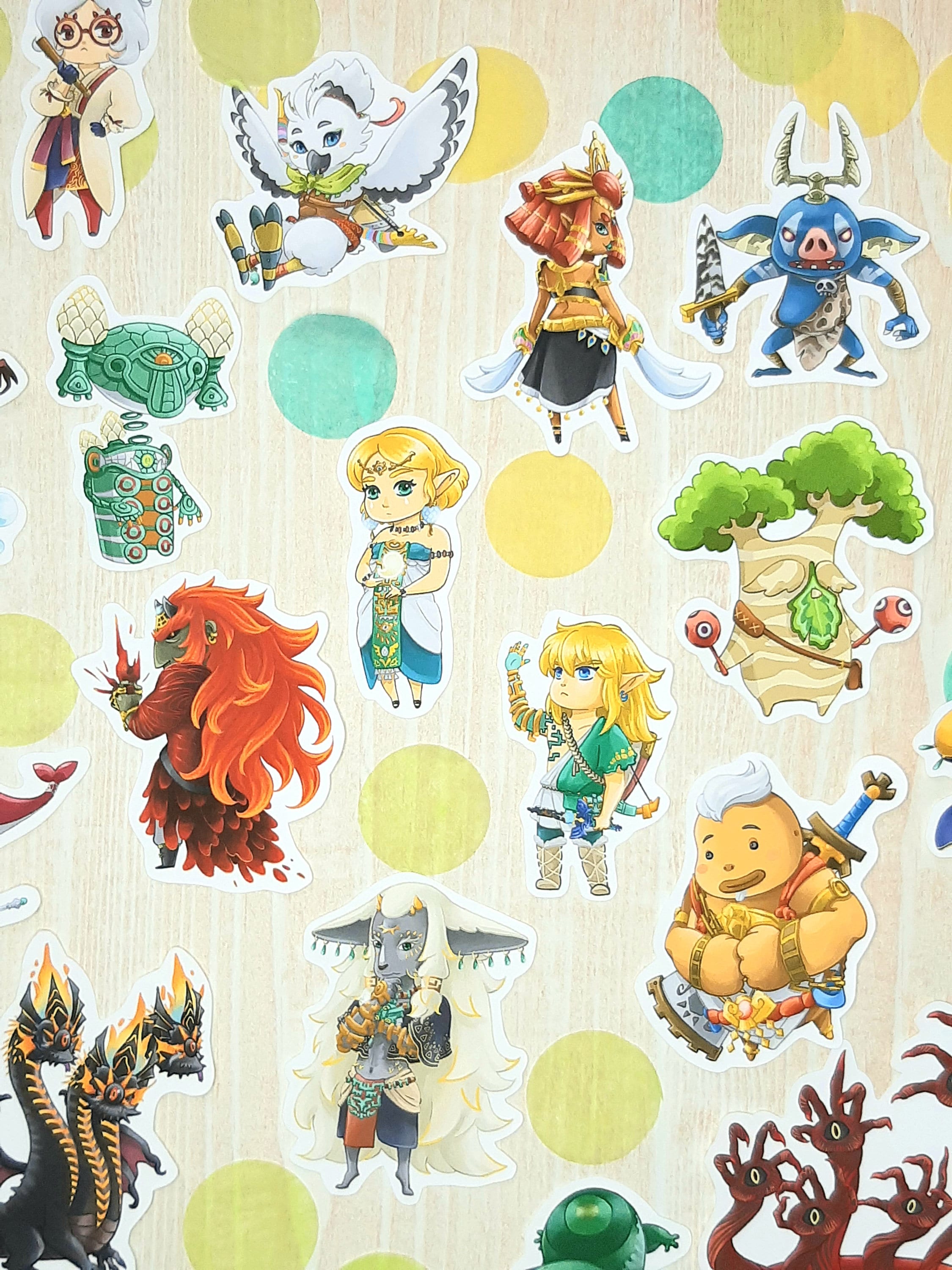 Zelda TOTK Characters Stickers Packs Stationery - Etsy