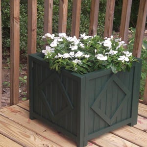 Diamond Pattern Wood Planter Box, Rustic Farmhouse Planter, Planter Box, Decorative Planter Box, Wooden Planter Box, Wooden Planter