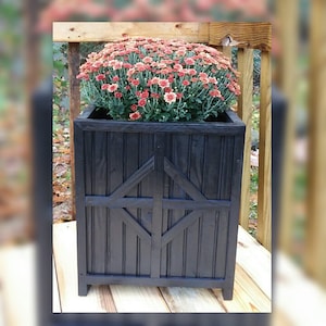 Outdoor Wood  Garden Planter 20 &quot; XL Quilt Pattern