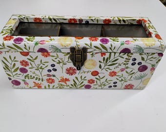 Handmade Wooden Seed Box: Victorian Flower Garden Organizer