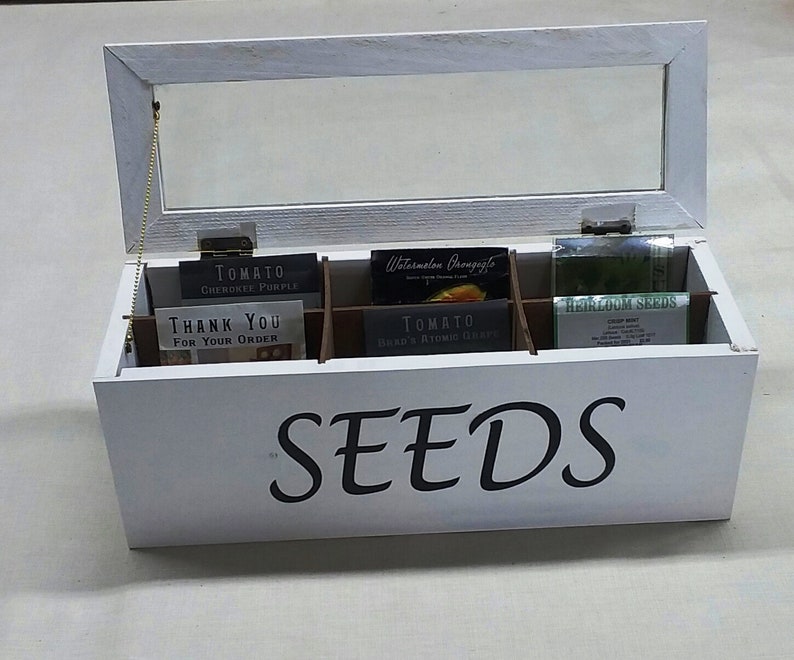Small Recycled Wood Seed Box image 2