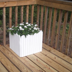 Recycled Wood Planter  15" Angle Top Picket  Planter