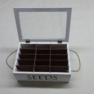 Wood Seed Box recycled wood and glass image 2