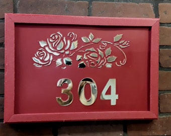 Rose Address Plaque