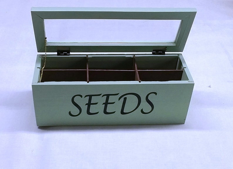 Small Recycled Wood Seed Box image 1