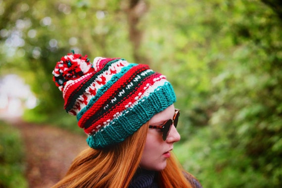 Knitted Unique Christmas Beanie Hats 