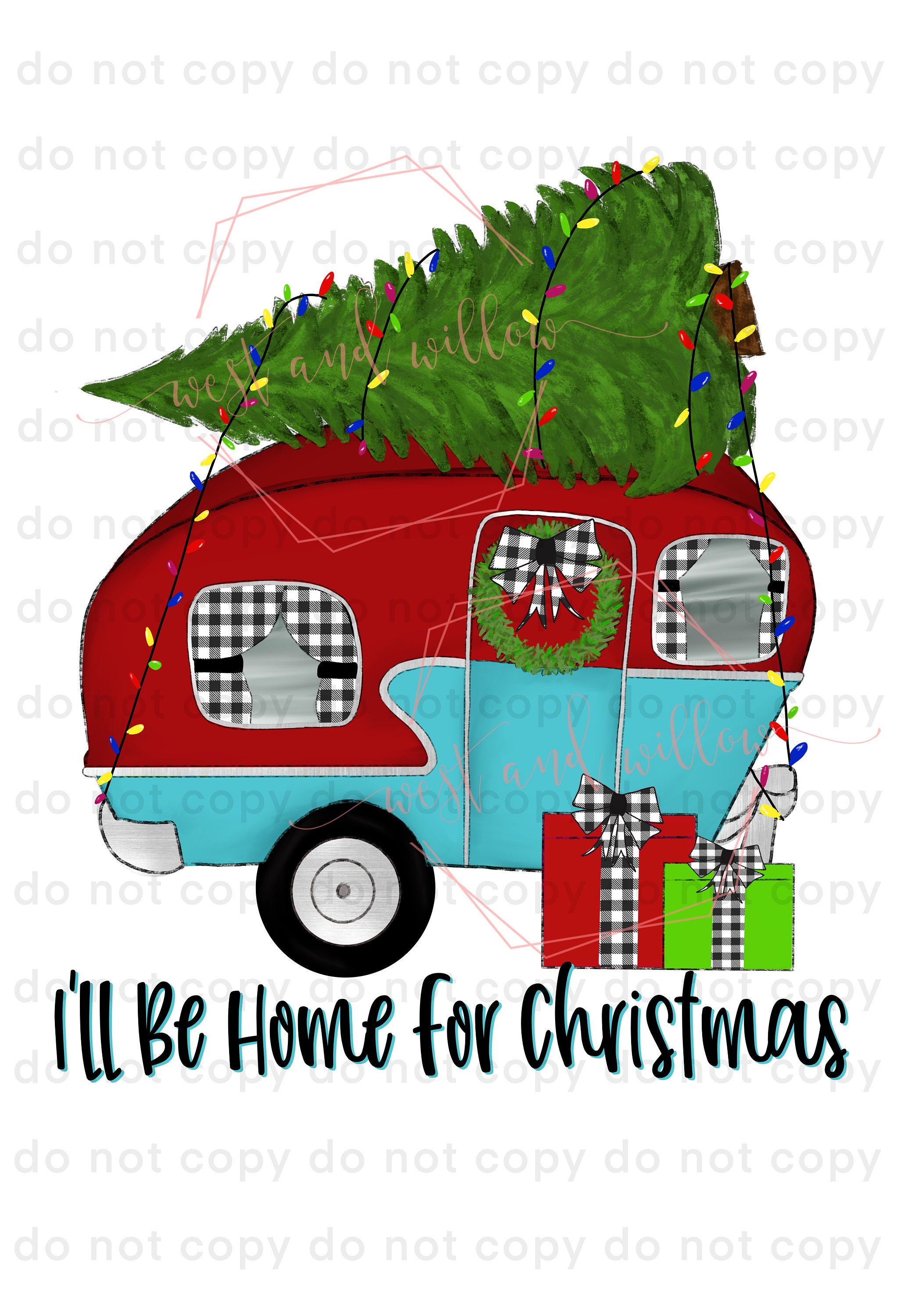 Christmas Camper Merry Christmas Yall Ill Be Home for Etsy