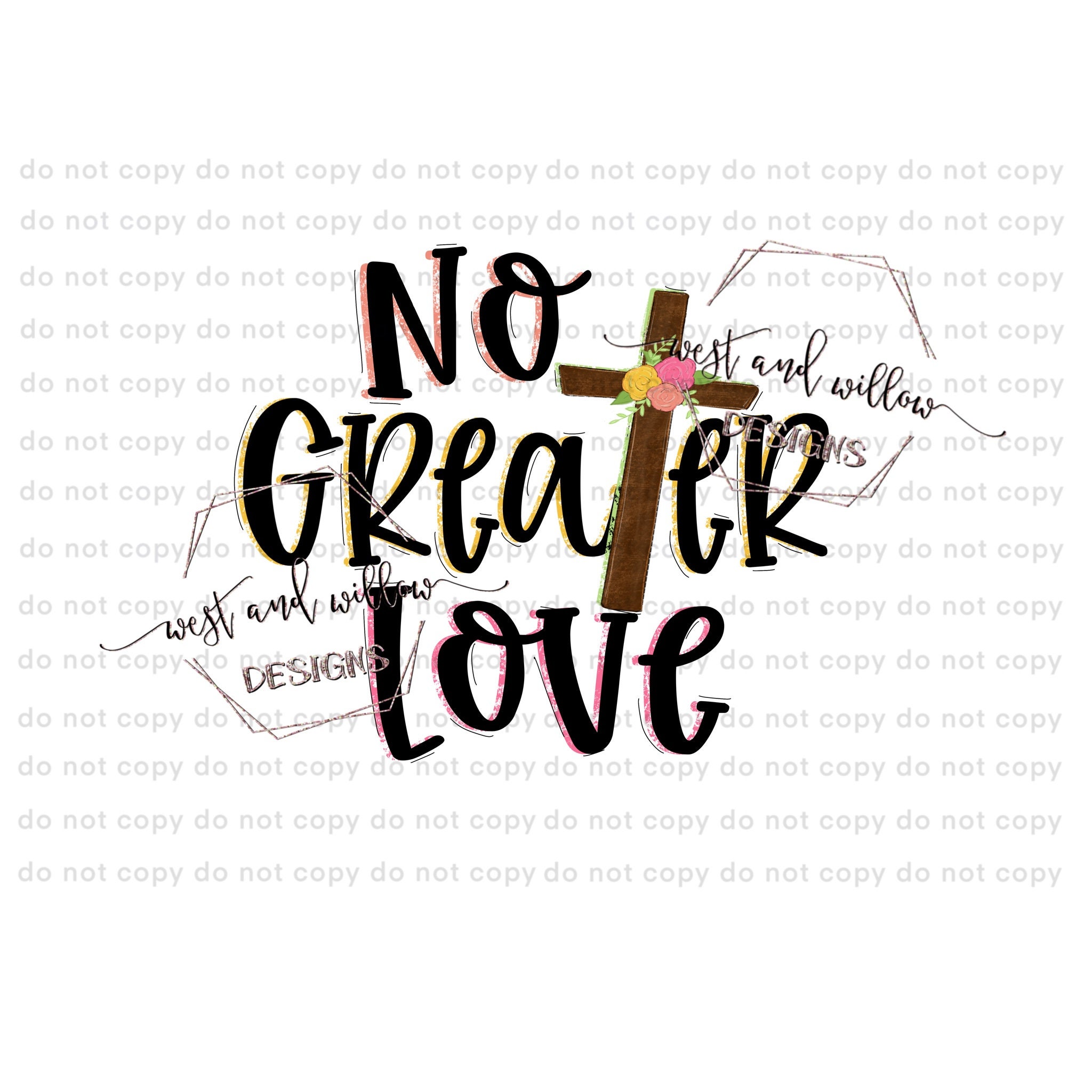 No Greater Love Christian Easter Christian Cross Cross With - Etsy