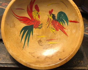 Coupelle en bois comportant deux coqs France