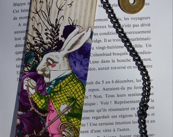 Marque page Lapin Blanc