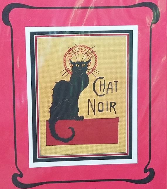 Chat Noir Artistic Historic Art Deco Cross Stitch Design Etsy Chat Noir Artistic Historic Art Deco Cross Stitch Design Etsy