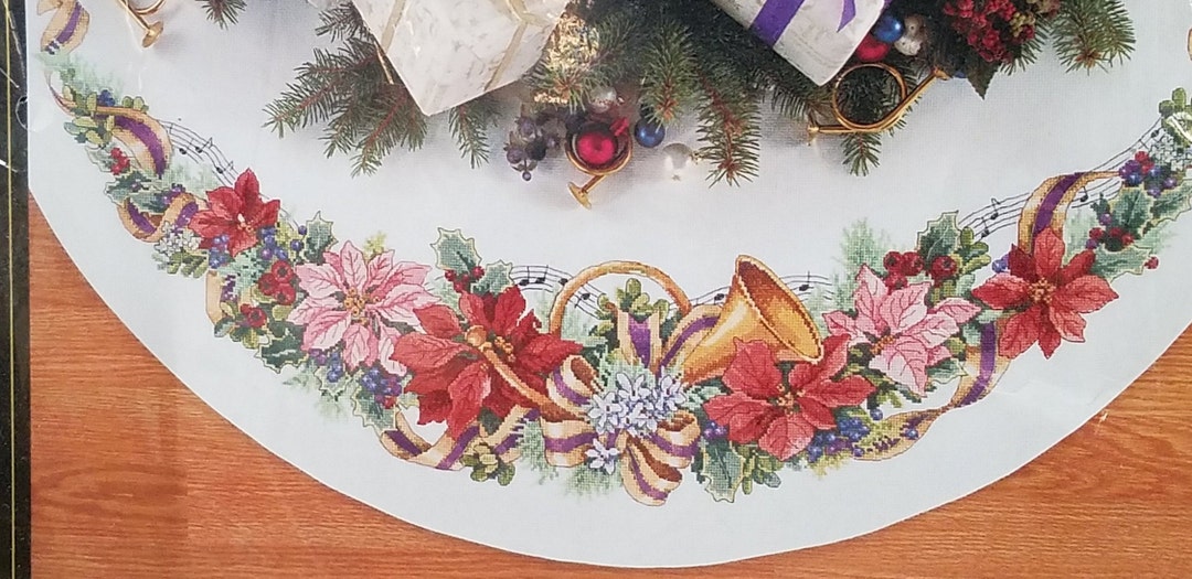 RARE 2002 Dimensions holiday Harmony Tree Skirt Etsy Australia