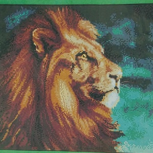 SELTENE - OOP 1999 "Dartanion der Löwe" Wildlife Cross Stitch Diagramm/Muster, Bewertung - 2